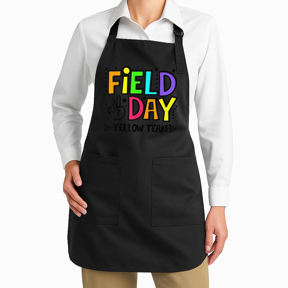 Field Day Yellow Team Funny For Teacher Field Day Games Apron