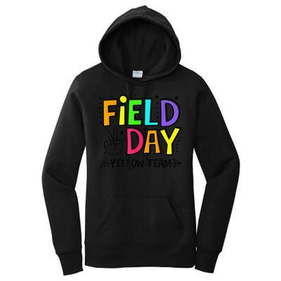 Field Day Yellow Team Funny For Teacher Field Day Games Women's Pullover Hoodie