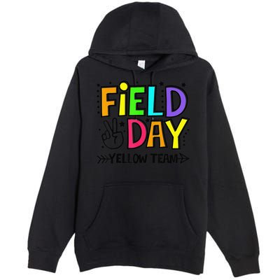 Field Day Yellow Team Funny For Teacher Field Day Games Premium Pullover Hoodie