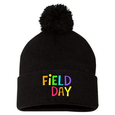 Field Day Yellow Team Funny For Teacher Field Day Games Pom Pom 12in Knit Beanie