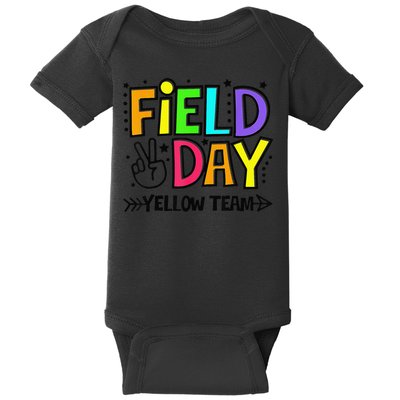 Field Day Yellow Team Funny For Teacher Field Day Games Baby Bodysuit