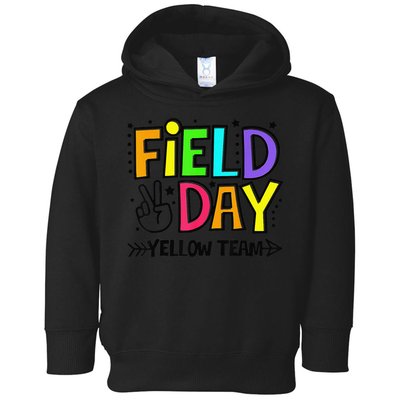Field Day Yellow Team Funny For Teacher Field Day Games Toddler Hoodie
