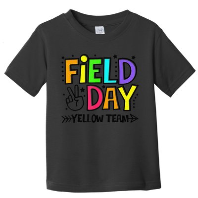 Field Day Yellow Team Funny For Teacher Field Day Games Toddler T-Shirt