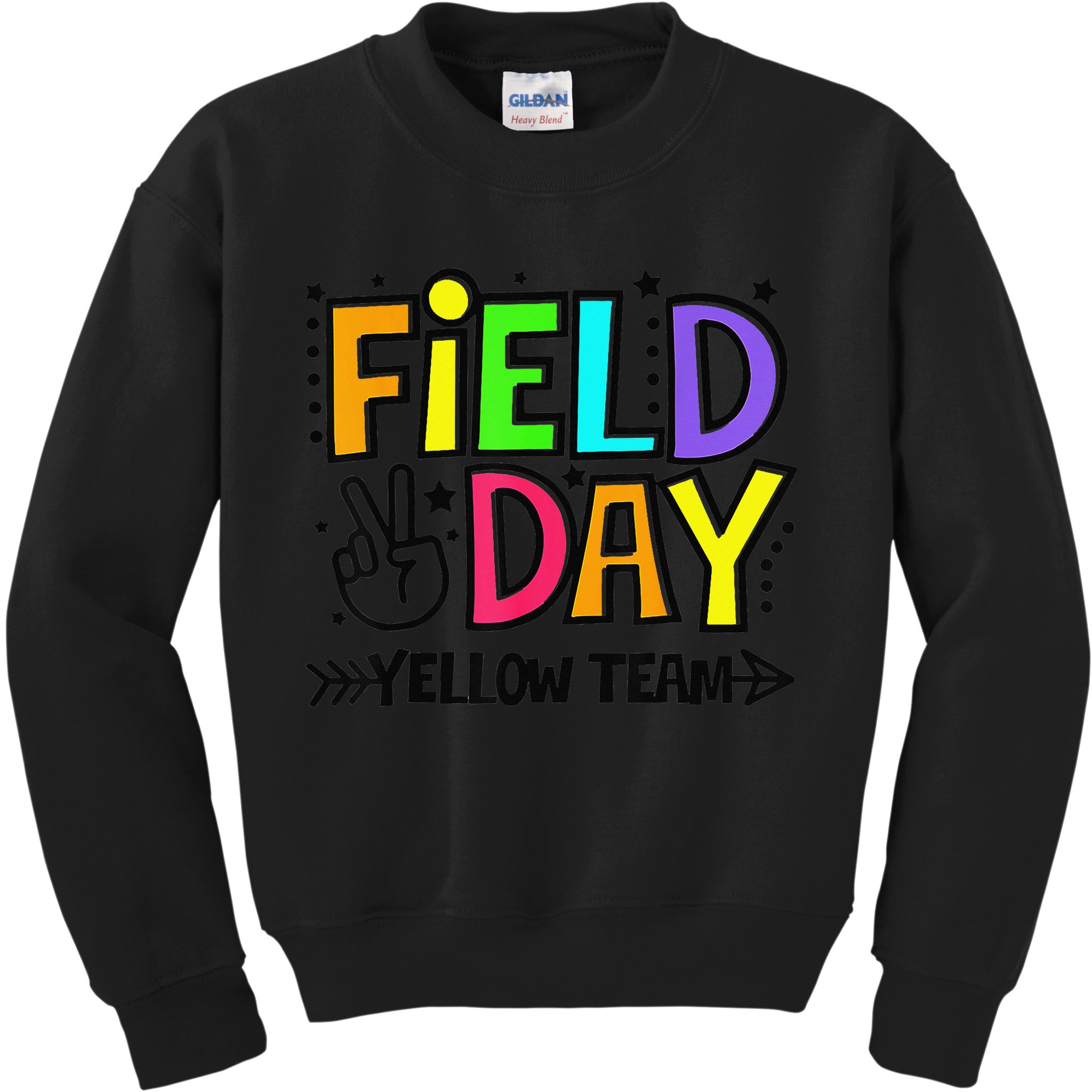 Field Day Yellow Team Funny For Teacher Field Day Games Kids Sweatshirt