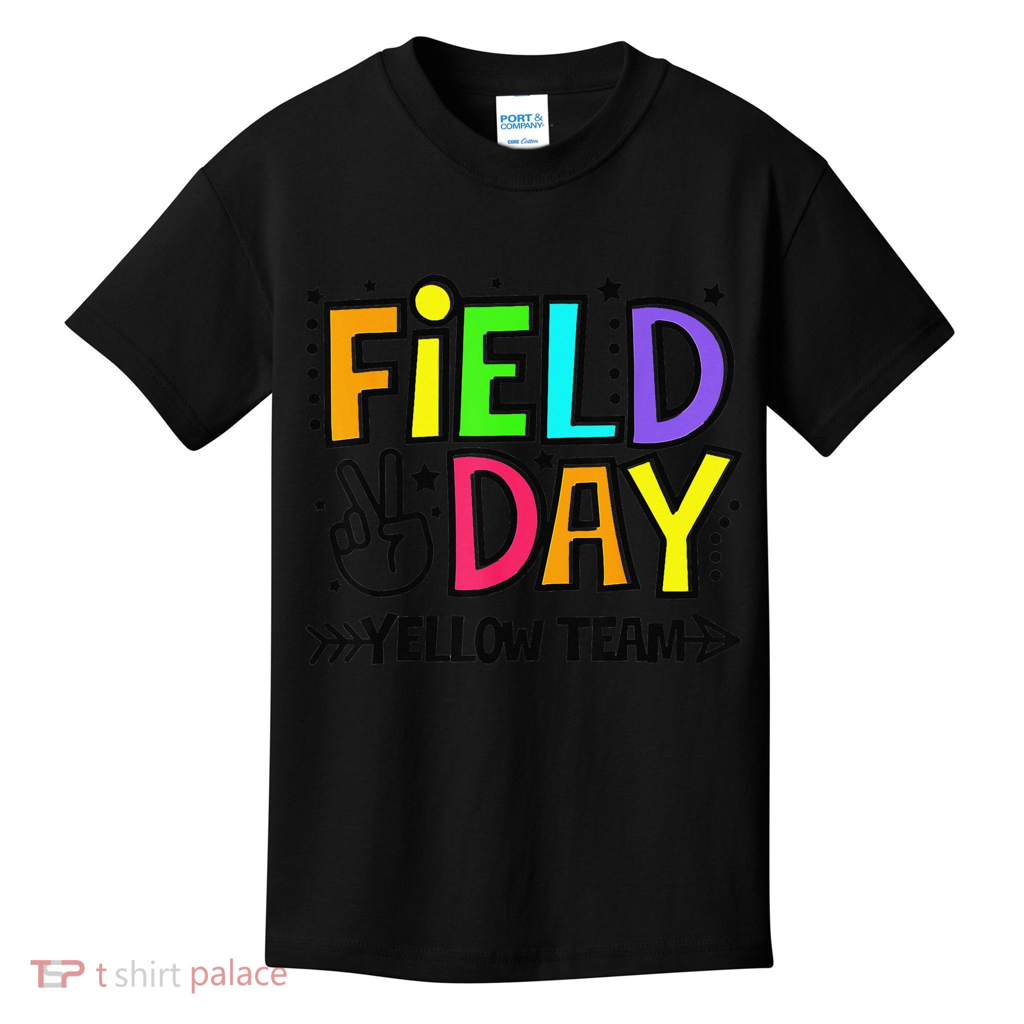 Field Day Yellow Team Funny For Teacher Field Day Games Kids T-Shirt