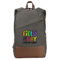 Field Day Yellow Team Funny For Teacher Field Day Games Cotton Canvas Backpack