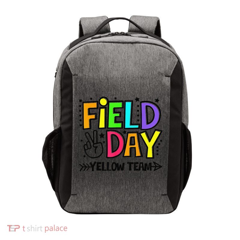 Field Day Yellow Team Funny For Teacher Field Day Games Vector Backpack