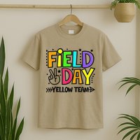 Field Day Yellow Team Funny For Teacher Field Day Games T-Shirt