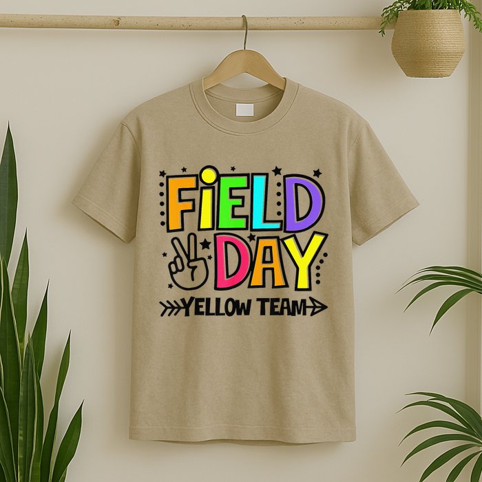 Field Day Yellow Team Funny For Teacher Field Day Games T-Shirt