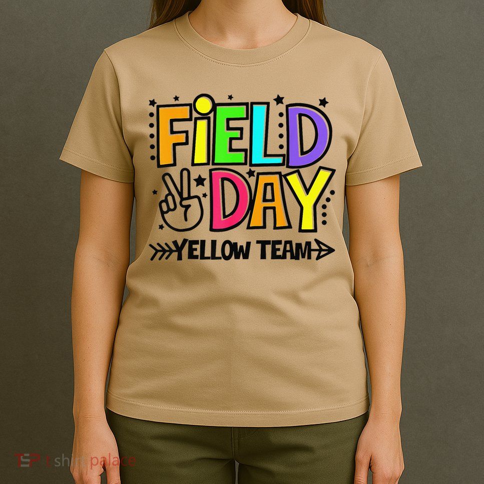 Field Day Yellow Team Funny For Teacher Field Day Games T-Shirt