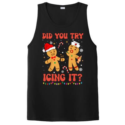 Funny Did You Try Icing It Christmas Nurse Gingerbread  PosiCharge Competitor Tank