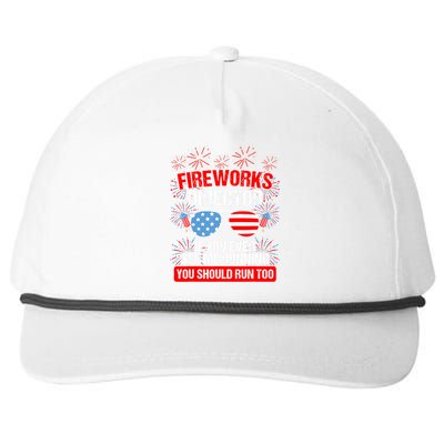 Fireworks Director You See Me Running Patriotic Funny Great Gift Snapback Five-Panel Rope Hat