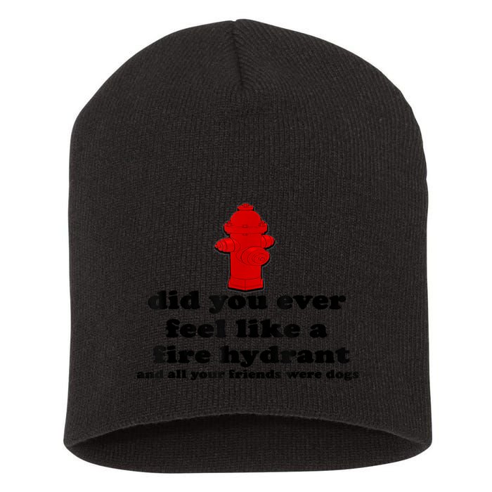 Funny Did You Ever Feel Like A Fire Hydrant Short Acrylic Beanie