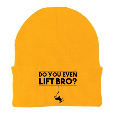 Funny Do You Even Lift Bro Gift Cute Skiing Lover Cool Gift Knit Cap Winter Beanie