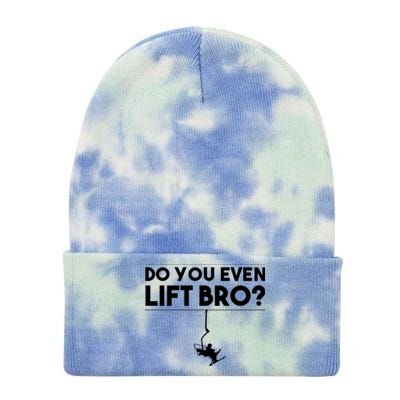 Funny Do You Even Lift Bro Gift Cute Skiing Lover Cool Gift Tie Dye 12in Knit Beanie