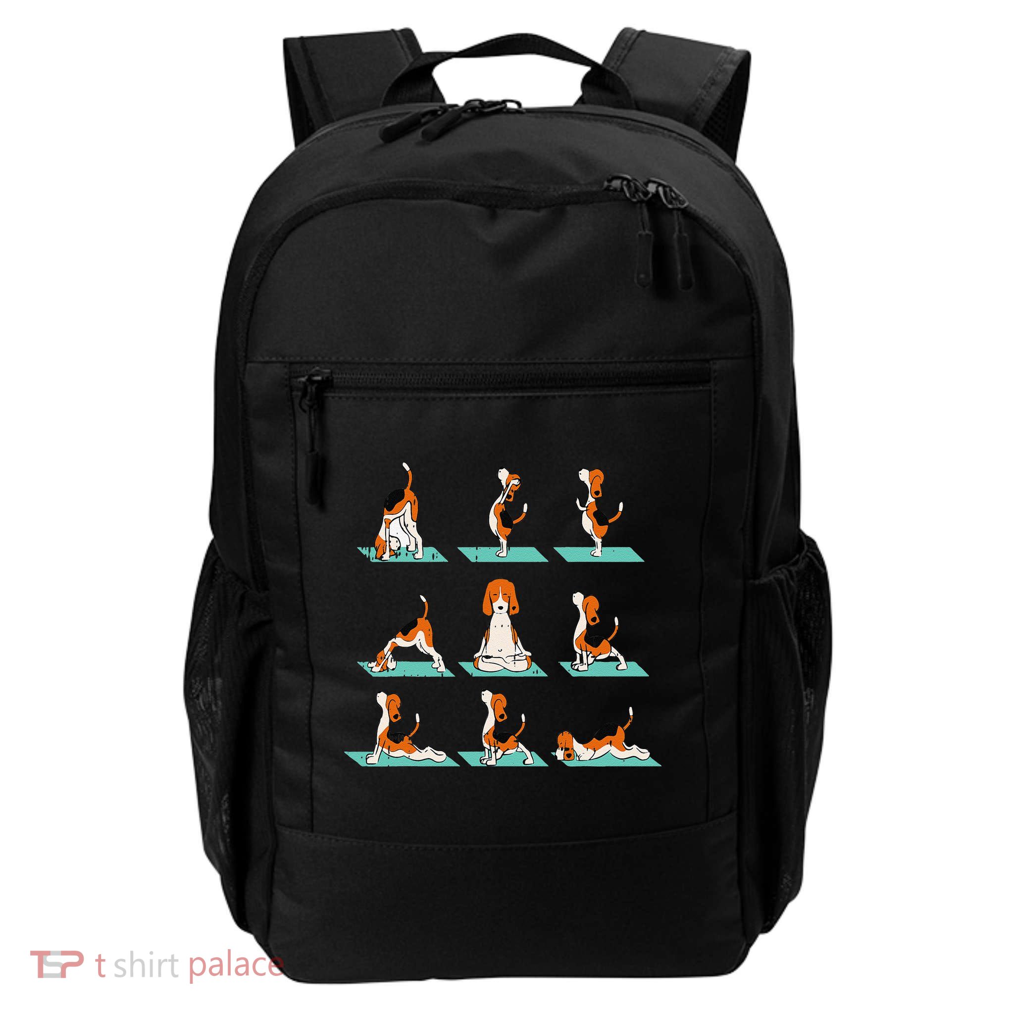 Funny Dog Yoga Pose Lover Namaste Gift Fitness Outfit Backpack
