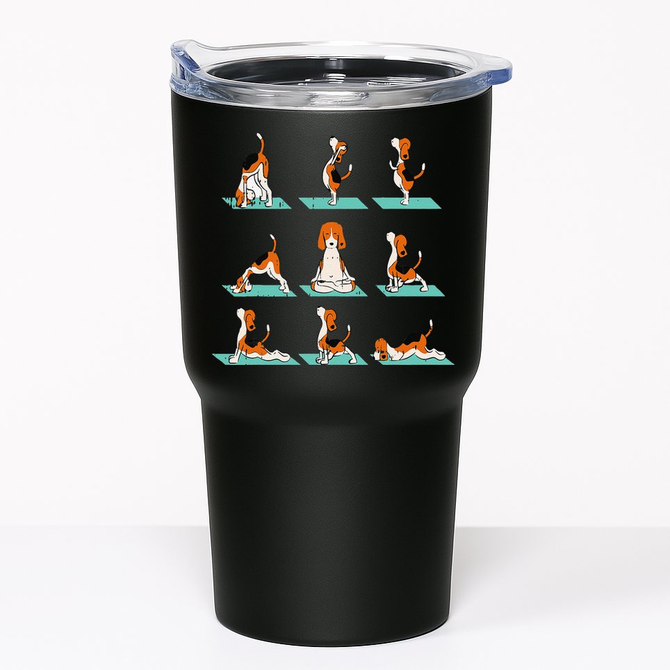Funny Dog Yoga Pose Lover Namaste Gift Fitness Outfit Tumbler