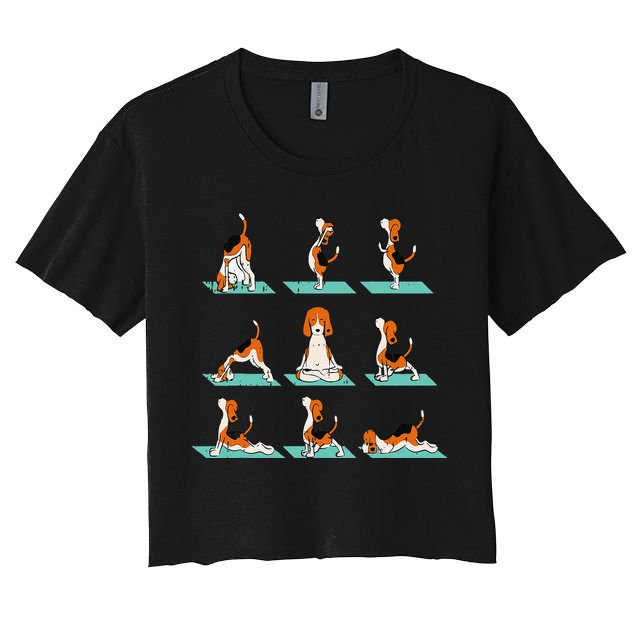 Funny Dog Yoga Pose Lover Namaste Gift Fitness Outfit Crop Top