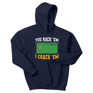 Father's Day You Rack'em I Crack'em Billiards Dad Gift For Dad Kids Hoodie