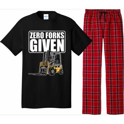 Forklift Driver Zero Forks Given Operator Forklift Pajama Set