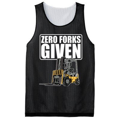 Forklift Driver Zero Forks Given Operator Forklift Mesh Reversible Basketball Jersey Tank