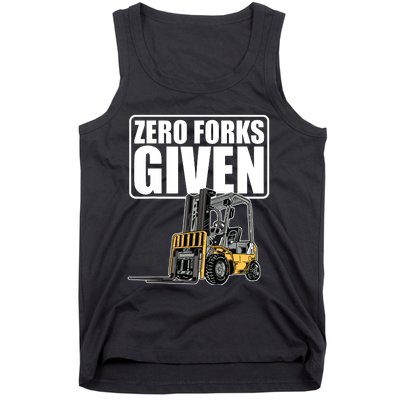 Forklift Driver Zero Forks Given Operator Forklift Tank Top