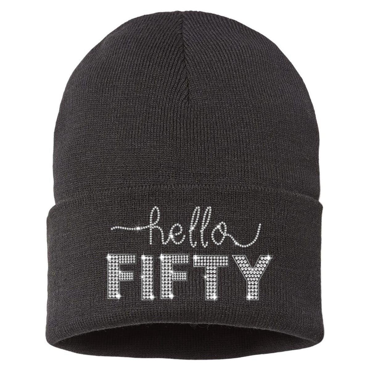 Fifty EST 1973 Born In 1973 50th Birthday Sustainable Knit Beanie