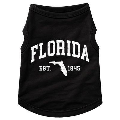 Florida Est 1845 Distressed Worn Design Classic Doggie Tank