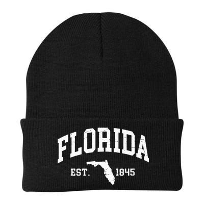 Florida Est 1845 Distressed Worn Design Classic Beanie