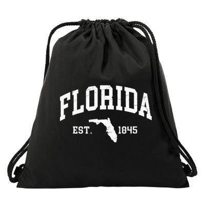 Florida Est 1845 Distressed Worn Design Classic Drawstring Bag