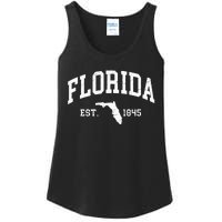 Florida Est 1845 Distressed Worn Design Classic Ladies Essential Tank