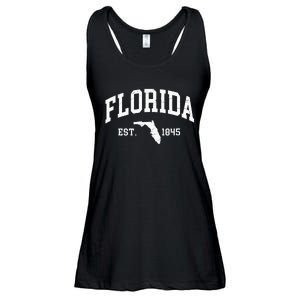 Florida Est 1845 Distressed Worn Design Classic Ladies Essential Flowy Tank