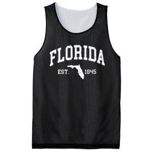 Florida Est 1845 Distressed Worn Design Classic Mesh Reversible Basketball Jersey Tank