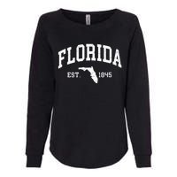 Florida Est 1845 Distressed Worn Design Classic Womens California Wash Sweatshirt