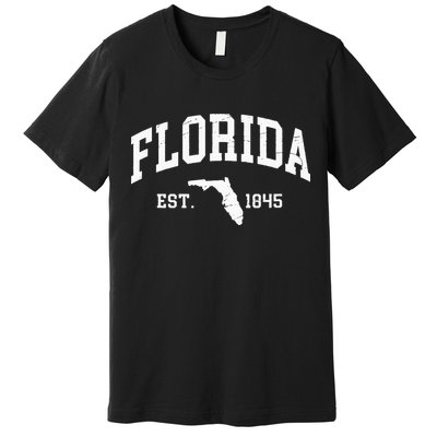 Florida Est 1845 Distressed Worn Design Classic Premium T-Shirt