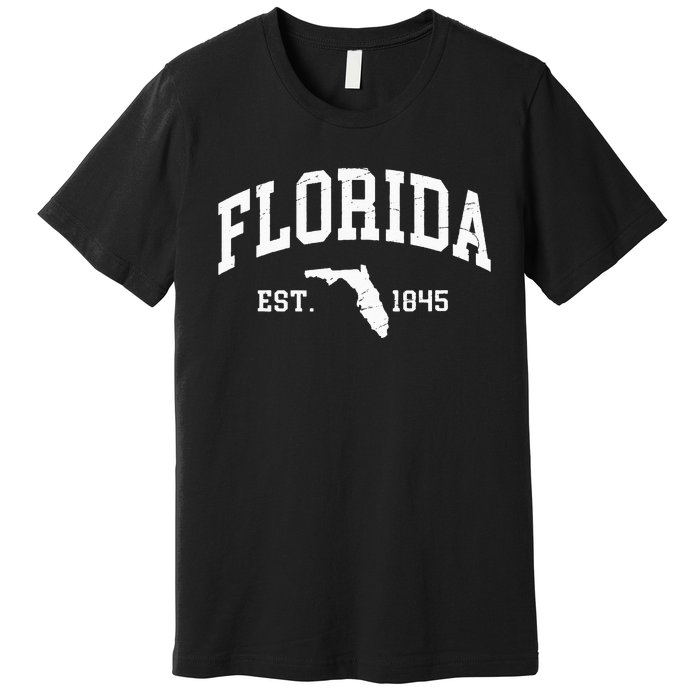 Florida Est 1845 Distressed Worn Design Classic Premium T-Shirt