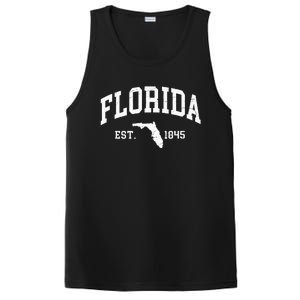 Florida Est 1845 Distressed Worn Design Classic PosiCharge Competitor Tank