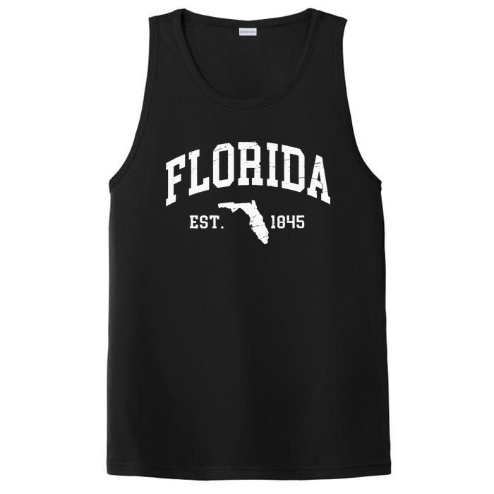 Florida Est 1845 Distressed Worn Design Classic PosiCharge Competitor Tank