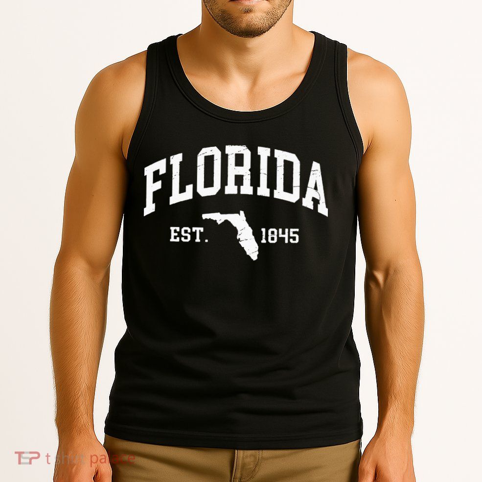 Florida Est 1845 Distressed Worn Design Classic Tank Top