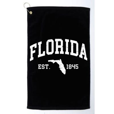 Florida Est 1845 Distressed Worn Design Classic Golf Towel