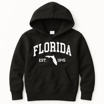 Florida Est 1845 Distressed Worn Design Classic Kids Hoodie