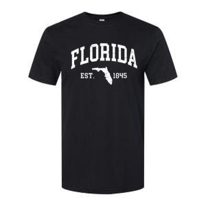 Florida Est 1845 Distressed Worn Design Classic Softstyle CVC T-Shirt