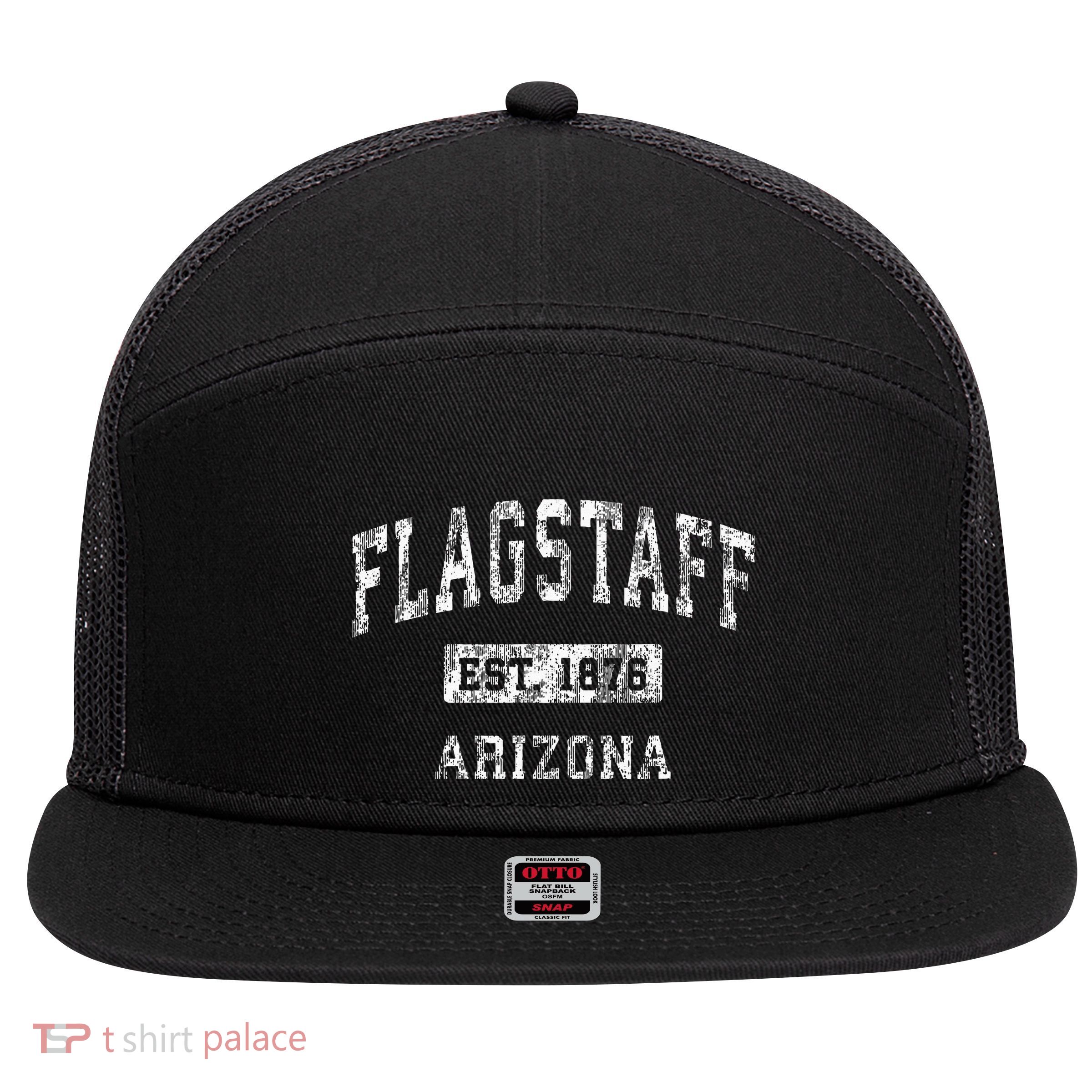 Florida Est. 1845 Distressed Worn Design Classic 7 Panel Mesh Trucker Snapback Hat