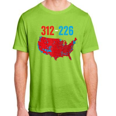 Funny Election 312 Vs 226 Cool Accurate Map Of 2024 Election Gift Adult ChromaSoft Performance T-Shirt