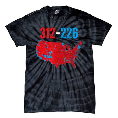 Funny Election 312 Vs 226 Cool Accurate Map Of 2024 Election Gift Tie-Dye T-Shirt