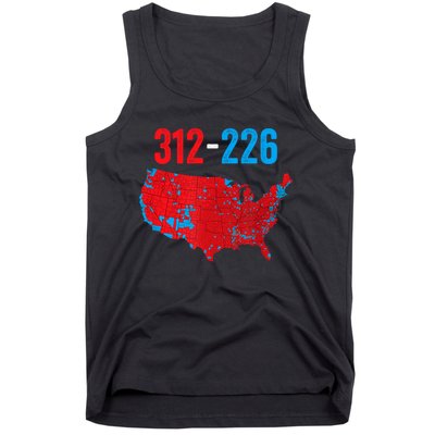 Funny Election 312 Vs 226 Cool Accurate Map Of 2024 Election Gift Tank Top