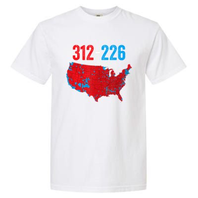 Funny Election 312 Vs 226 Cool Accurate Map Of 2024 Election Gift Garment-Dyed Heavyweight T-Shirt