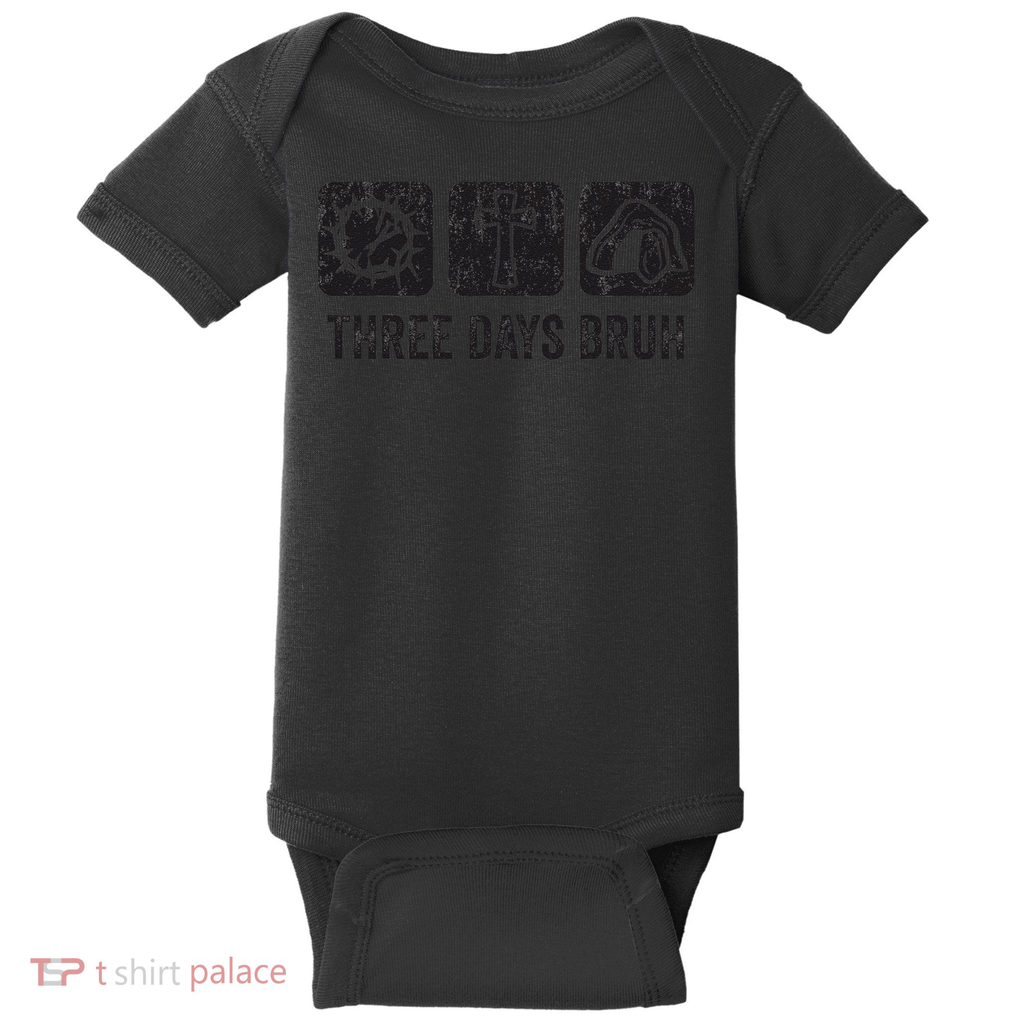 Funny Easter 3 Days BRUH Church Bible He is Risen Baby Bodysuit