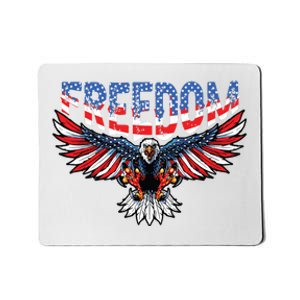 Freedom Eagle 4th Of July American Flag Patriotic Mousepad