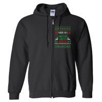 Funny Error 404 Ugly Christmas Sweater Not Found Funny Xmas Full Zip Hoodie